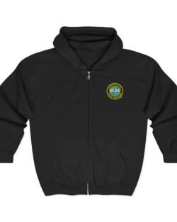 Hoodie, DUDES LOVE BOOBS brand,  DLBC Crypto Logo, Dude/Dad Gift, Unisex Full Zip Sweatshirt, Men's/Women's Sweater, Breast Cancer Awareness, Funny quote.