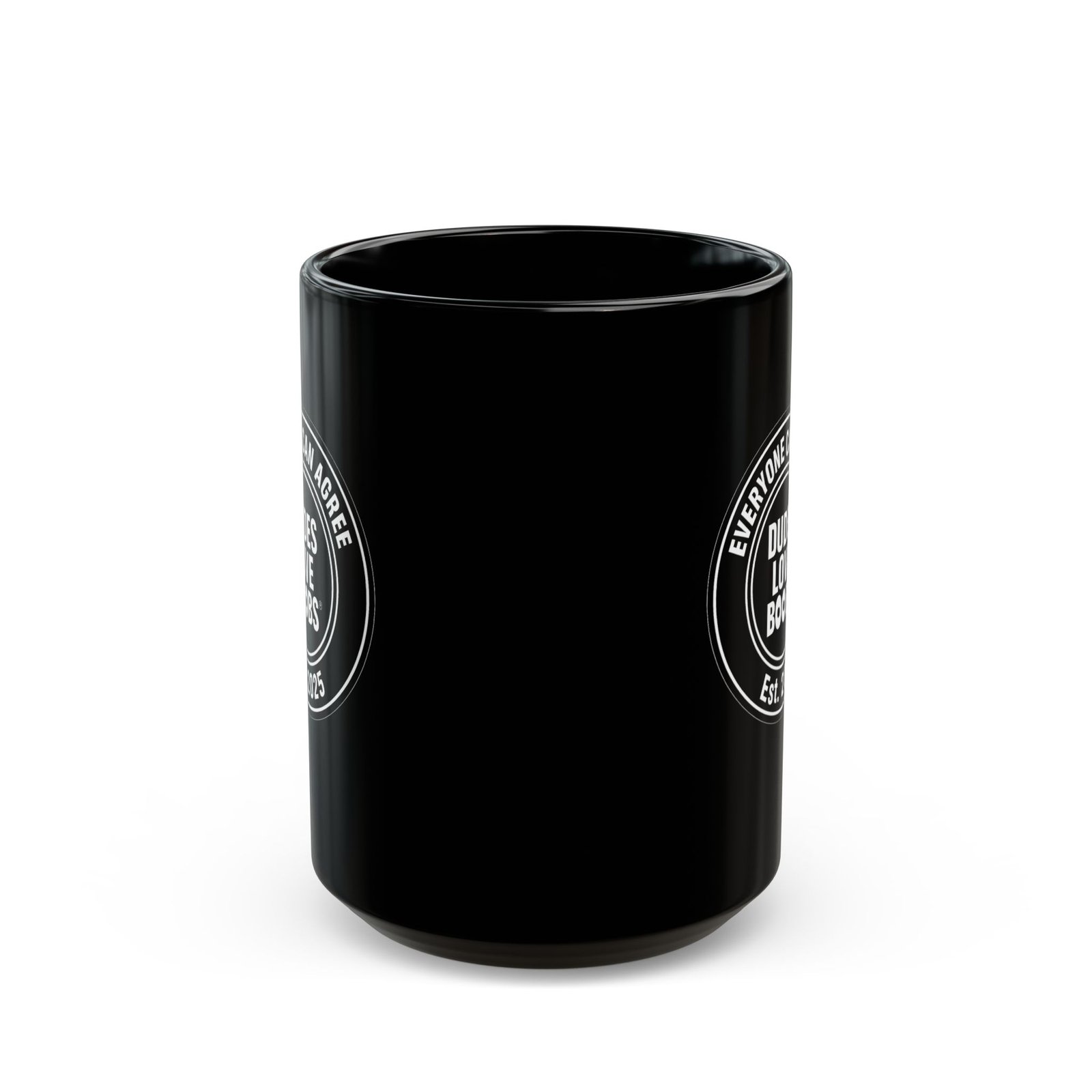 EVERYONE CAN AGREE™ — DUDES LOVE BOOBS® Brand Black Coffee Mug (11oz) - Image 5
