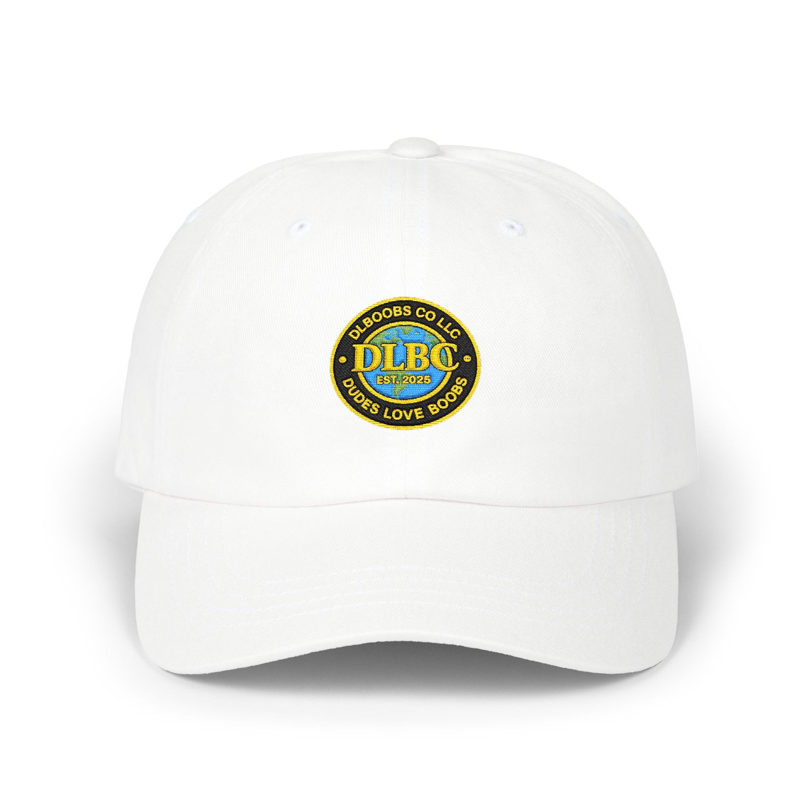 DUDES LOVE BOOBS® Brand Crypto logo with White letters — DLBC™ Embroidered Patch Hat Novelty Dad gift - Image 6