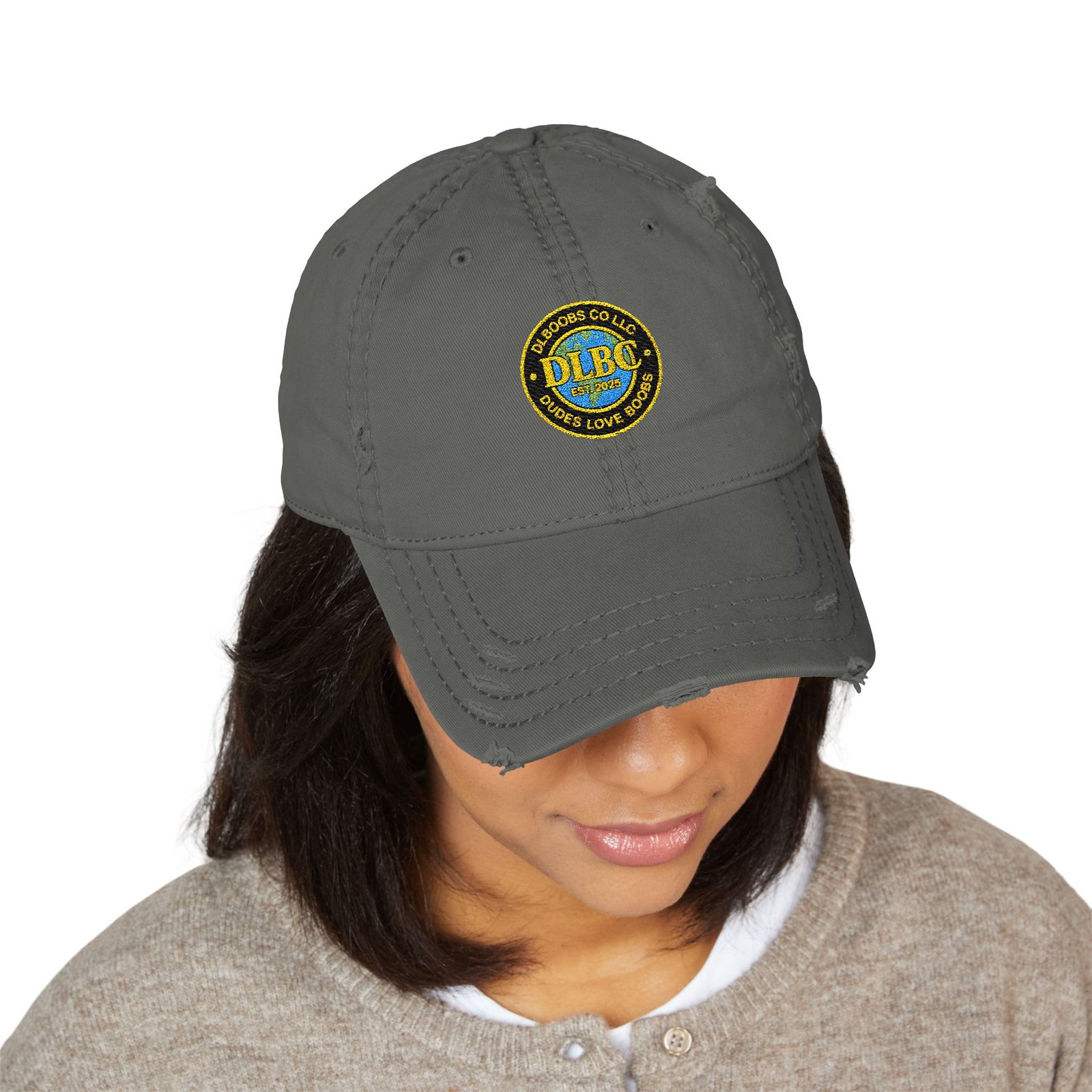 DLBC™ Official Crypto Logo — Embroidered Dad Hat — DLBC Retro Patch Baseball Cap - Image 3