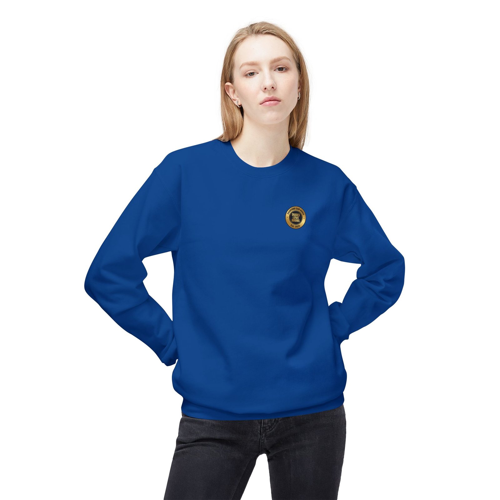 EVERYONE CAN AGREE™ Badge Logo Sweatshirt — DUDES LOVE BOOBS®│Unisex - Image 30